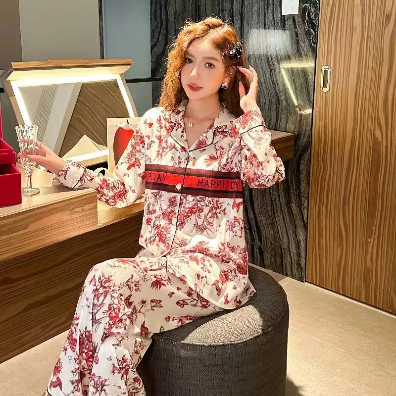 西子丝韵 【蝴蝶花卉】2025新款长袖高级感奢华家居服套装