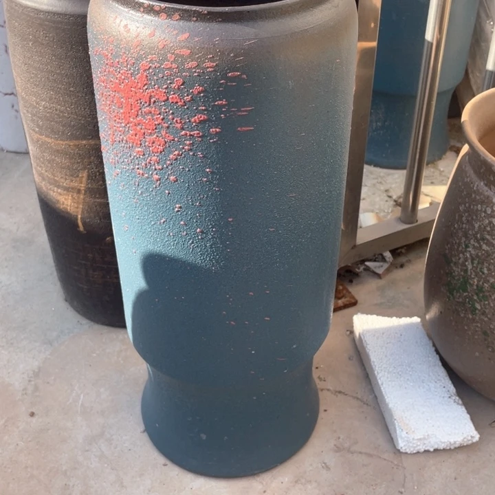 紫砂花盆46×15兰色瑕