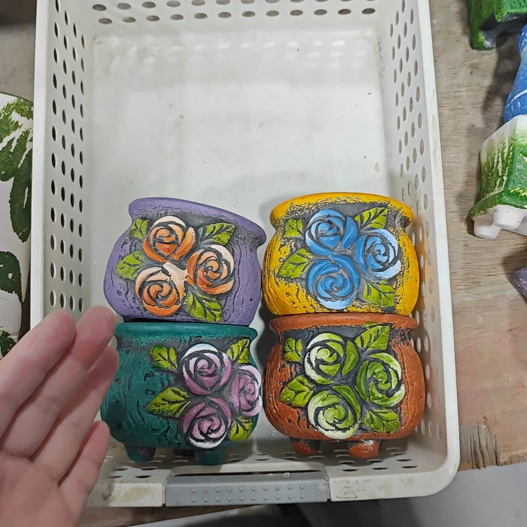 陶吸水透气的白陶花盆凑满12发货