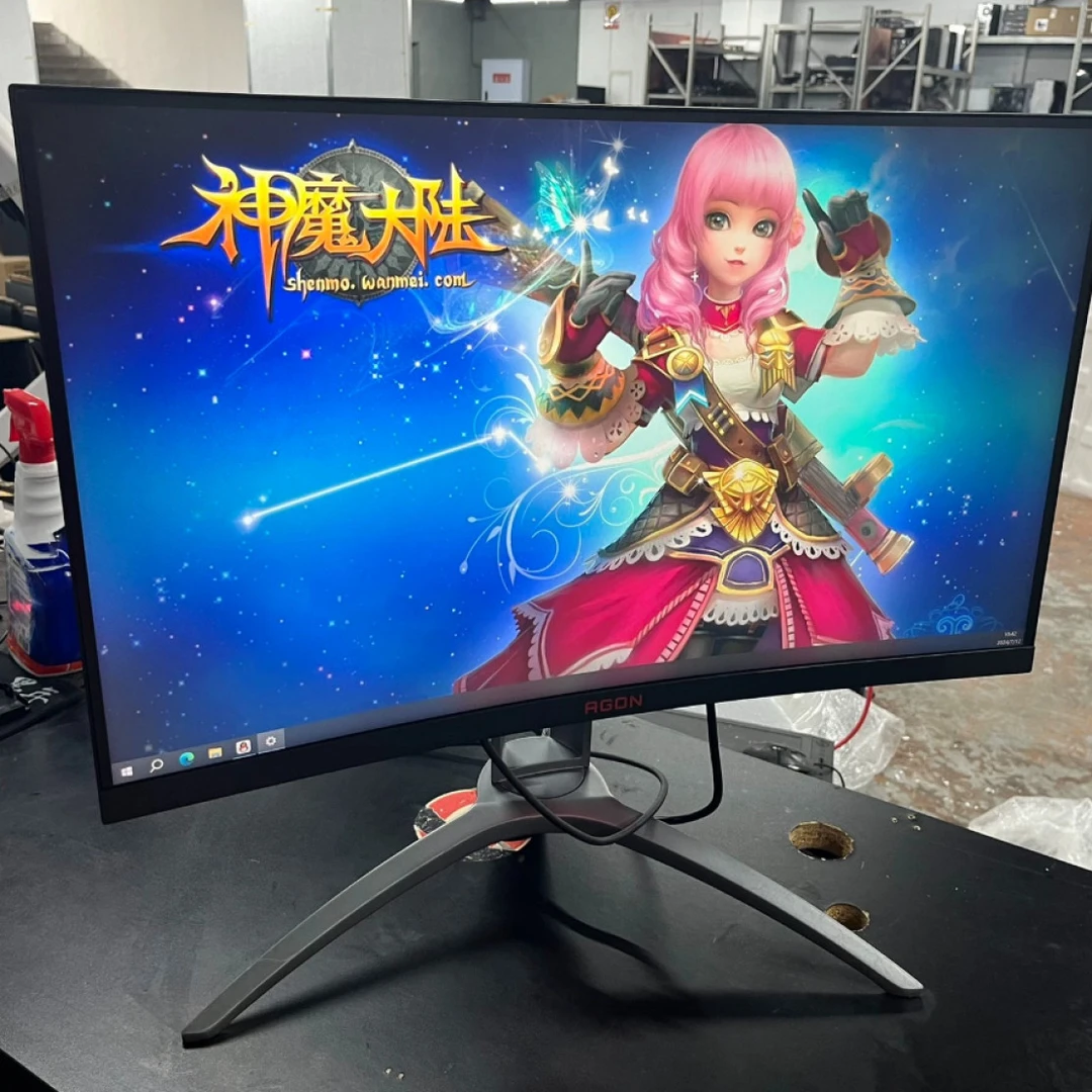 9新 AOC 22年 27寸2K爱功155HZ AOC爱攻三代无边框直面吃鸡显示器