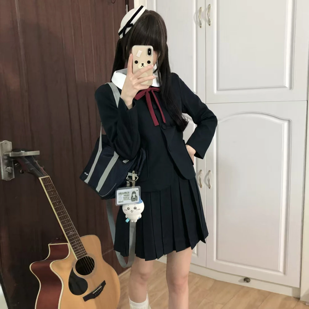 空栗鼠丸【奈良女子】jk西装制服娃娃领水手领校供西服春秋套装女