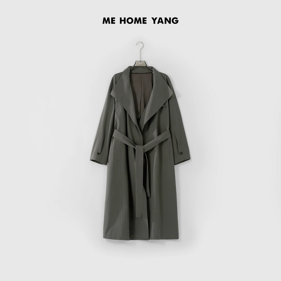 ME【巴曼立领风衣】设计师新款时尚百搭休闲宽松风衣MEQS6012