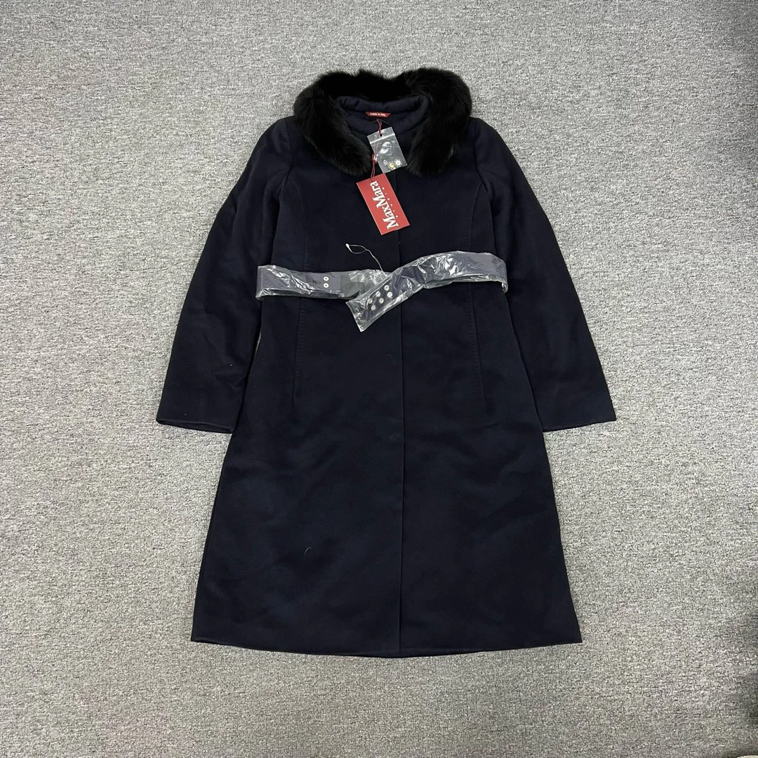 99新 AMIPARIS maxmara 红标毛领大衣42码