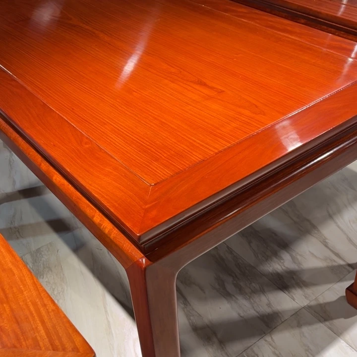 混***通花梨木类案台138马蹄桌➕官帽椅➕2圈椅