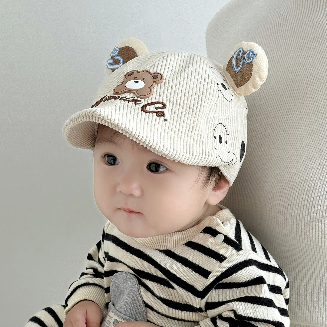 儿童帽子男孩2025新款宝宝贝雷帽秋冬季洋气可爱超萌男童前进帽潮