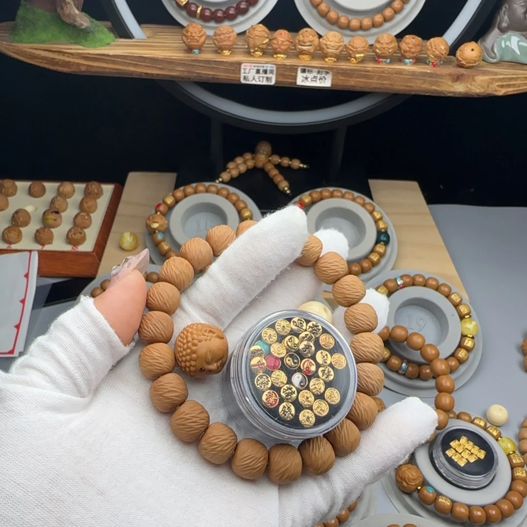 猴头核桃吊坠军****全品云锦猴头手串私人订制满贯