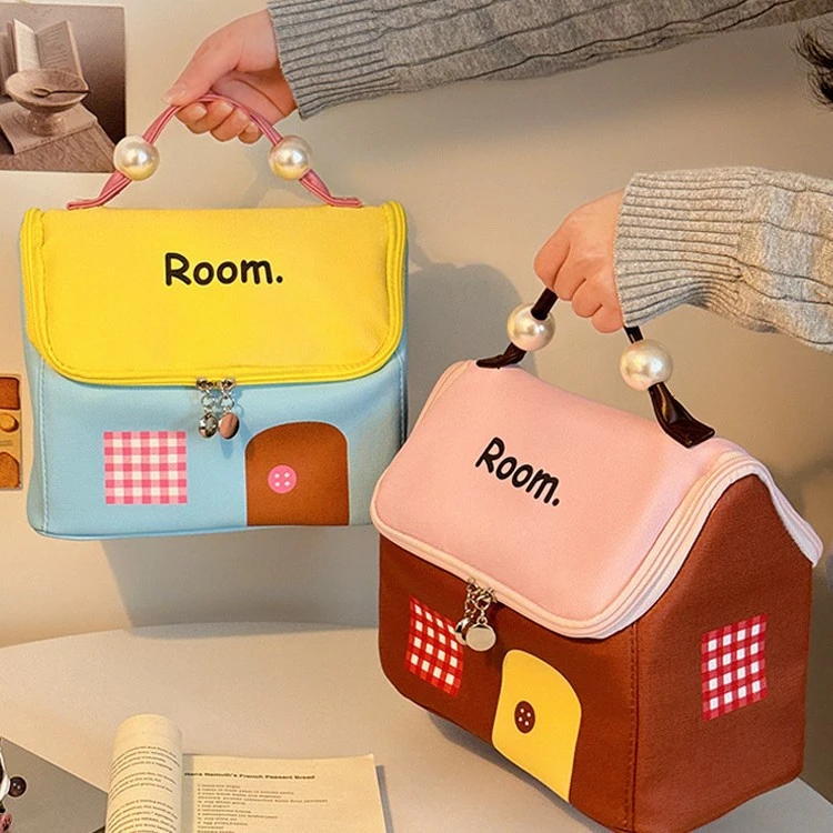 多巴胺小房子化妆女便携手提洗漱化妆品网红居家实用小物件