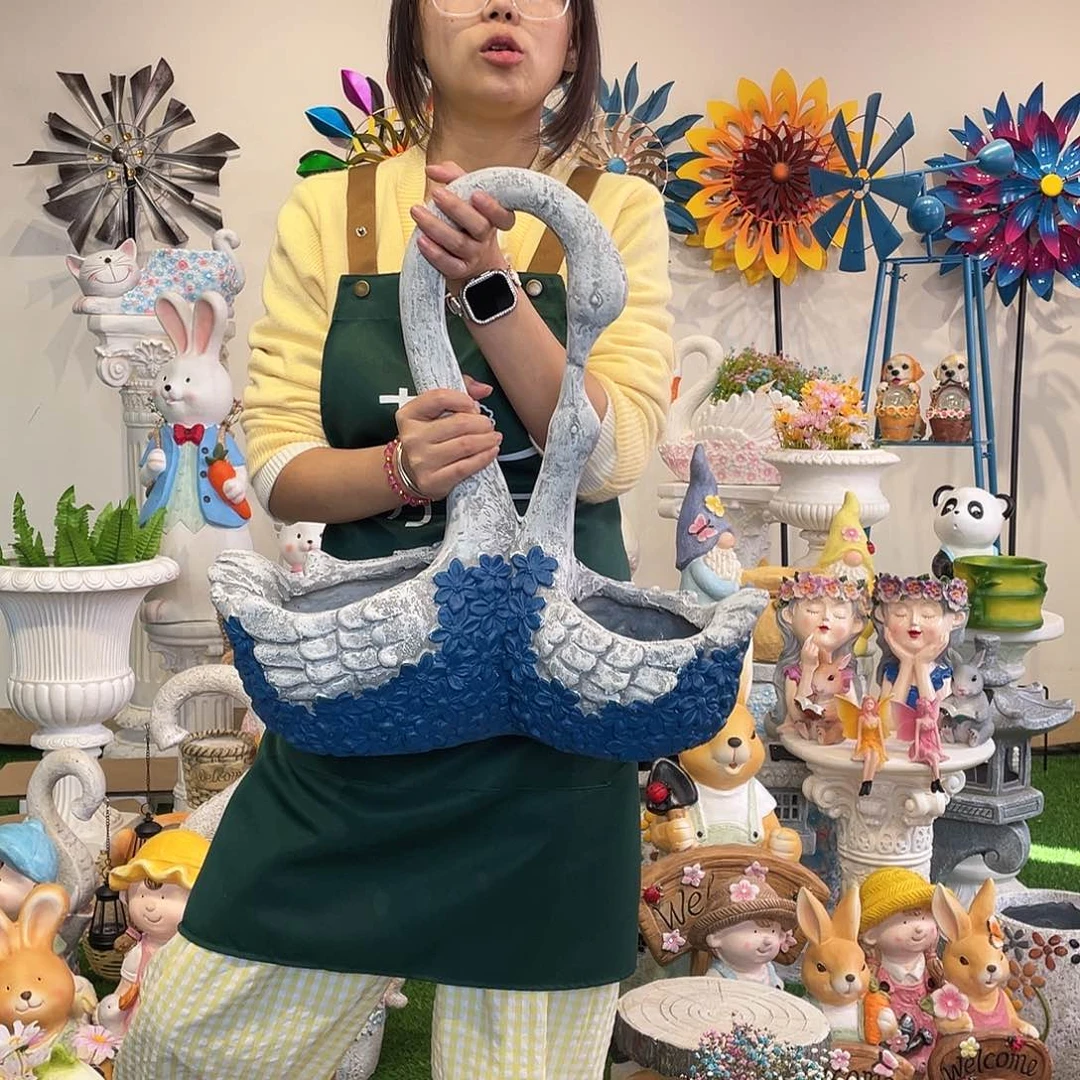 茶宠母子天鹅花缸