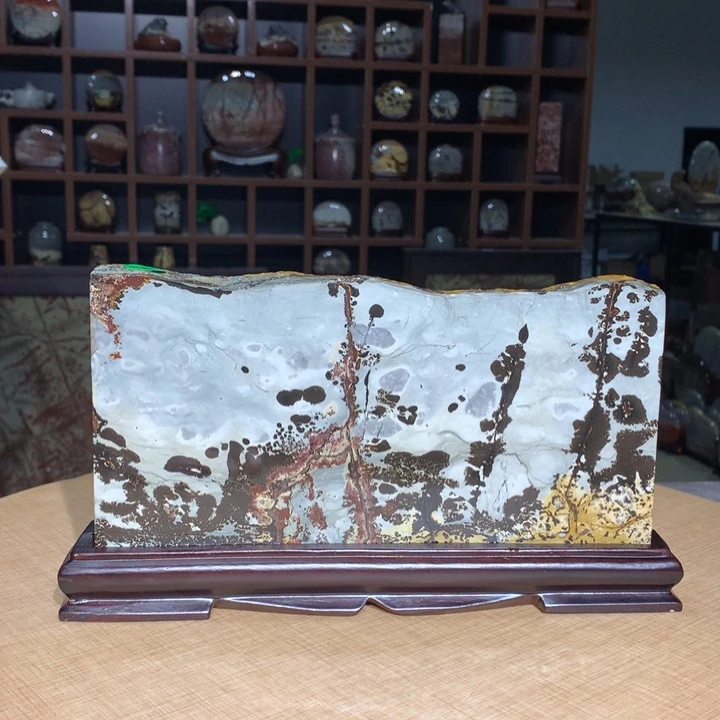 ，广西国画石摆件，收藏观赏