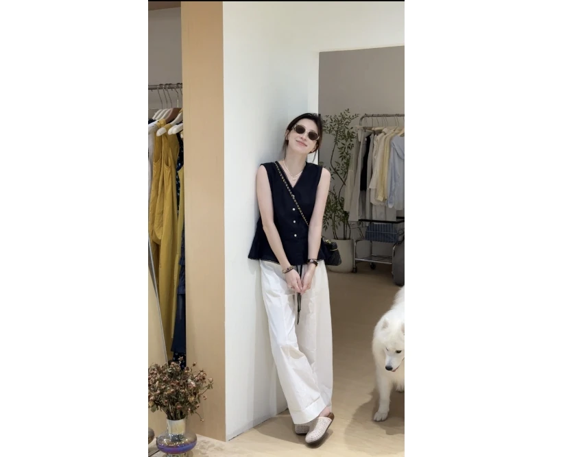 【白日梦想家】夏季新款韩系休闲时尚百搭宽松设计感短上衣