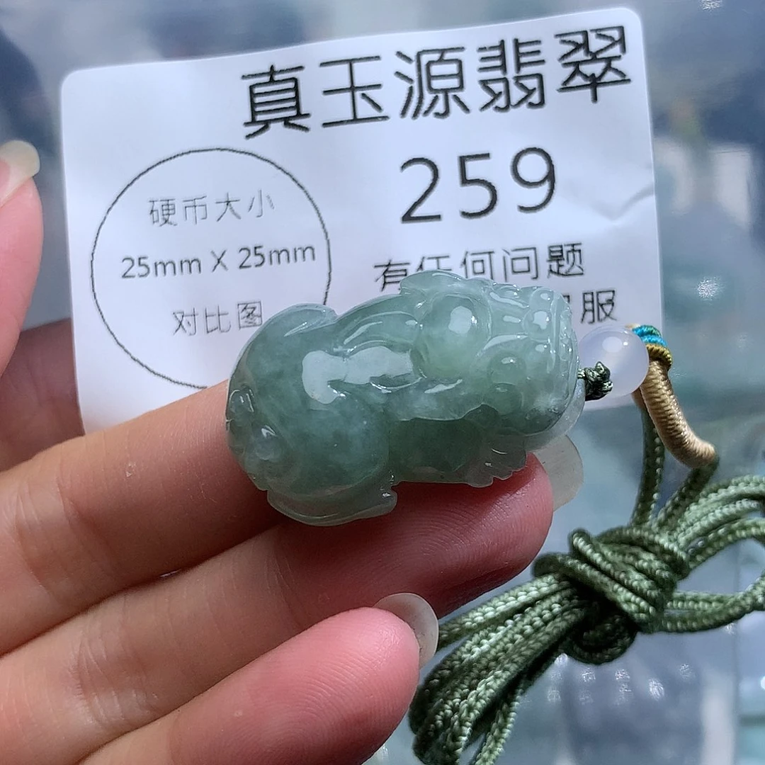 翡翠未镶嵌颈饰259。