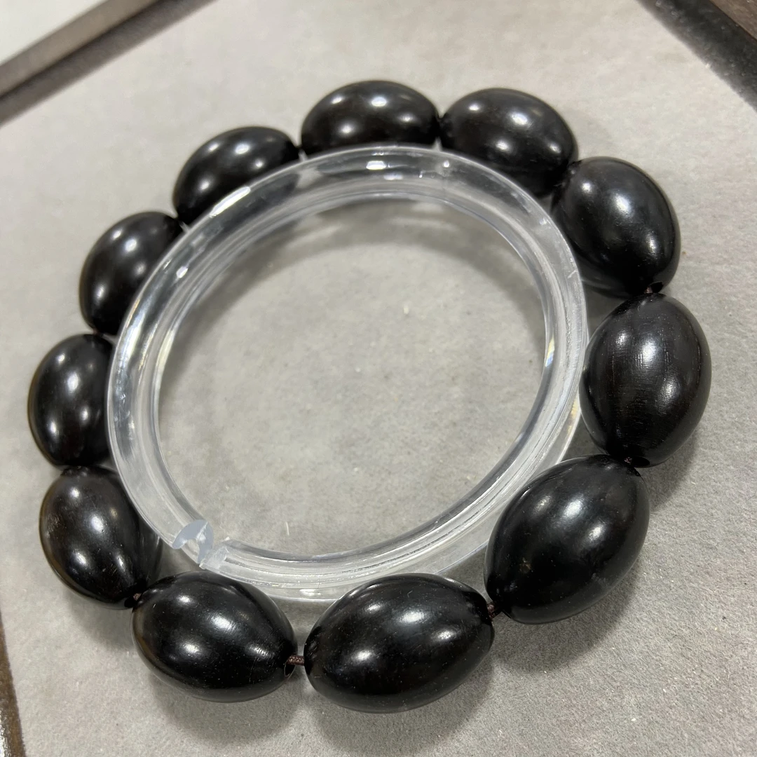 B681黑檀 卡1.3枣珠单圈手串