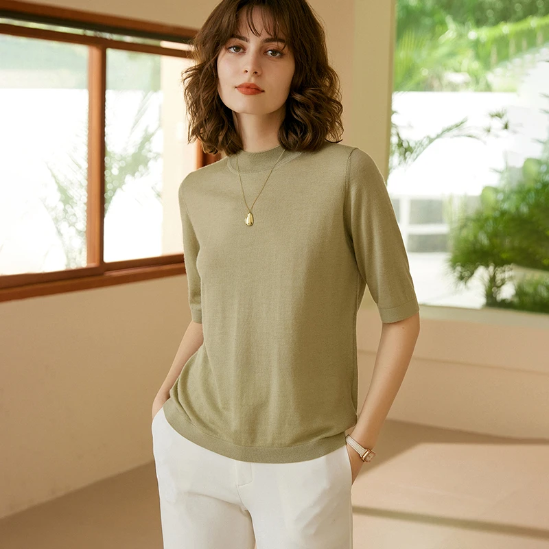 JF428 高满意度 女半高领纯山羊绒 68支精纺细线薄款 真正好材质