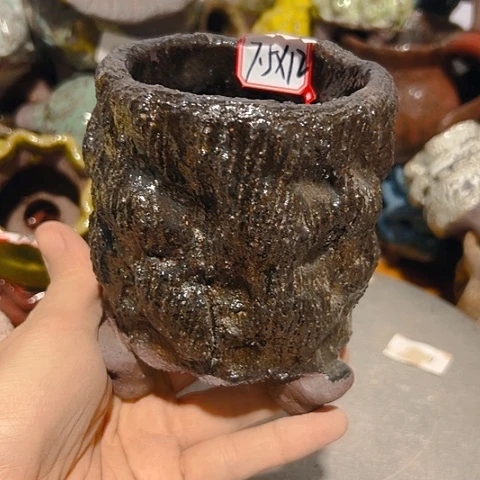 粗陶花盆手工花盆制作就这样了