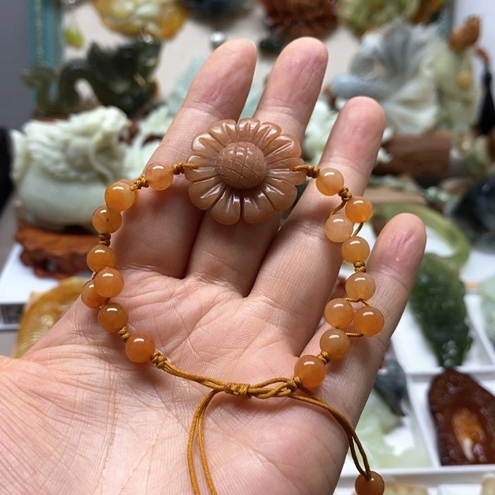 未镶嵌蛇纹石玉手链