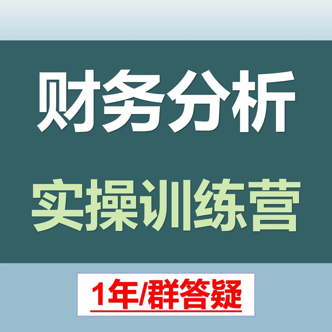 财务分析实操训练营（1年/群答疑）