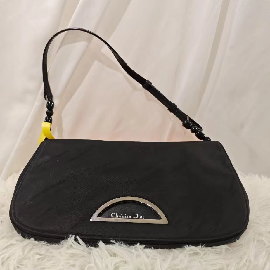 90新 DIOR/迪奥 Dior迪奥黑珠腋下包女1475