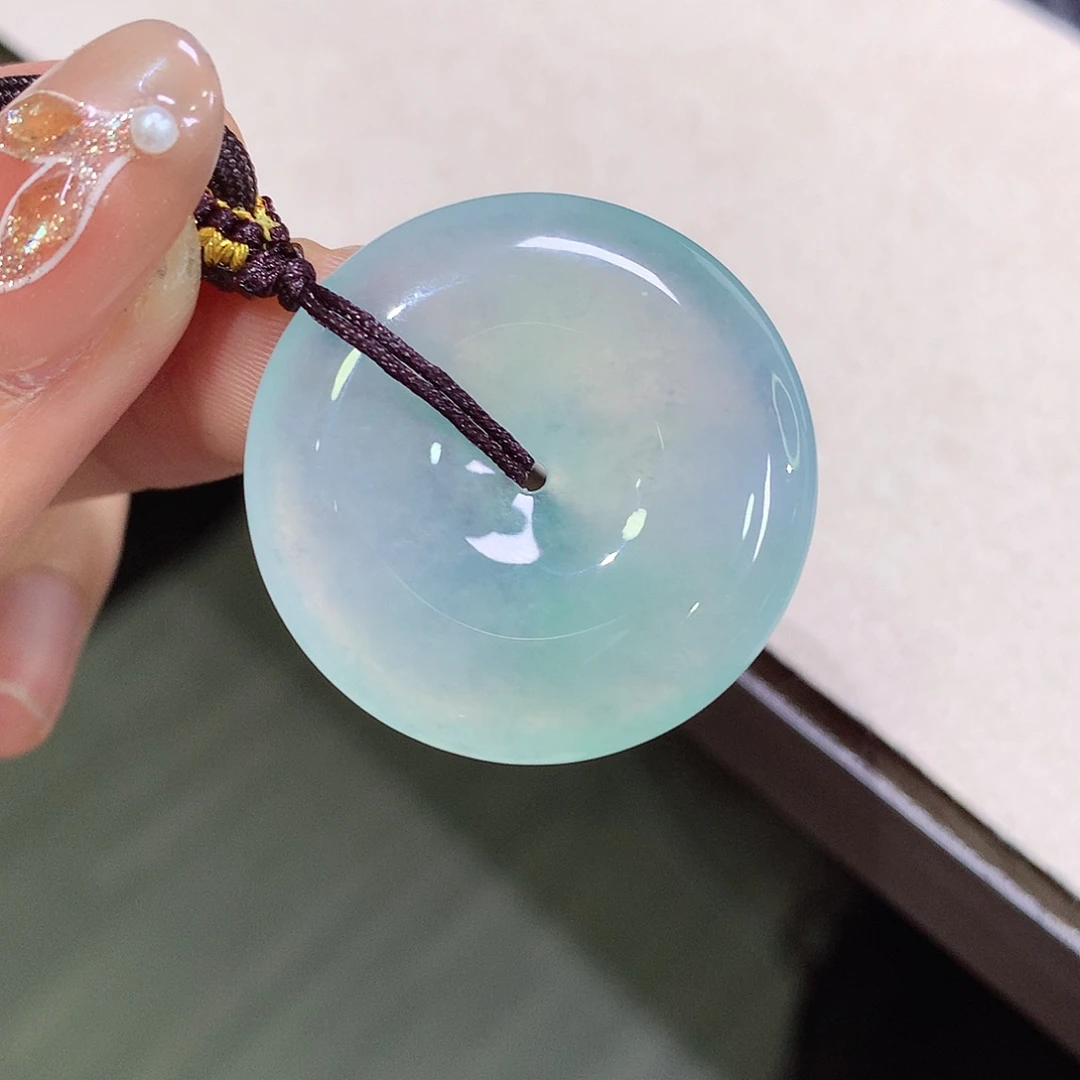 翡翠未镶嵌颈饰30-5.7