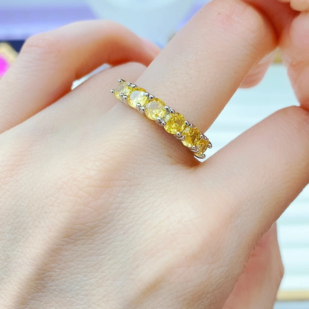 未镶嵌戒指黄晶戒指