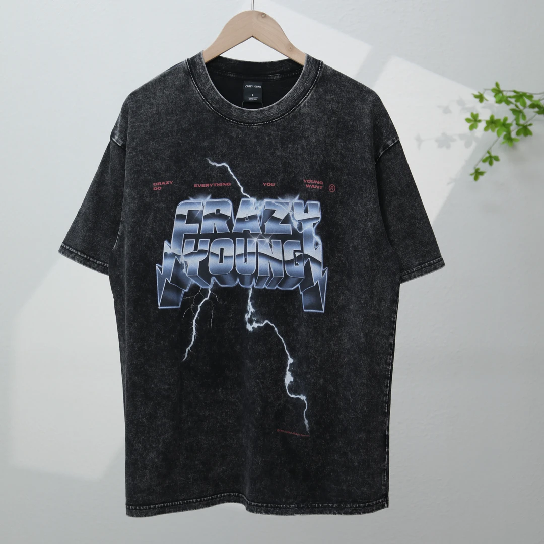 潮牌男女帅气百搭时尚字母短袖98803-C3-4