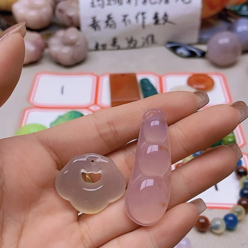 【闪购商品】未镶嵌玛瑙/玉髓珠宝半成品心*