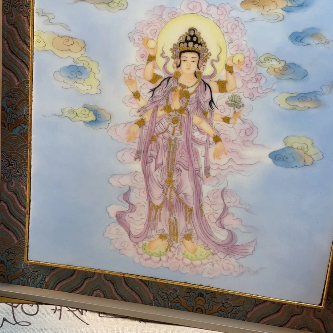 十一面观音瓷板画