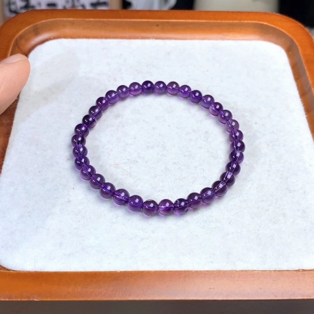 【闪购商品】水晶手链未镶嵌乌拉圭紫水5.6mm