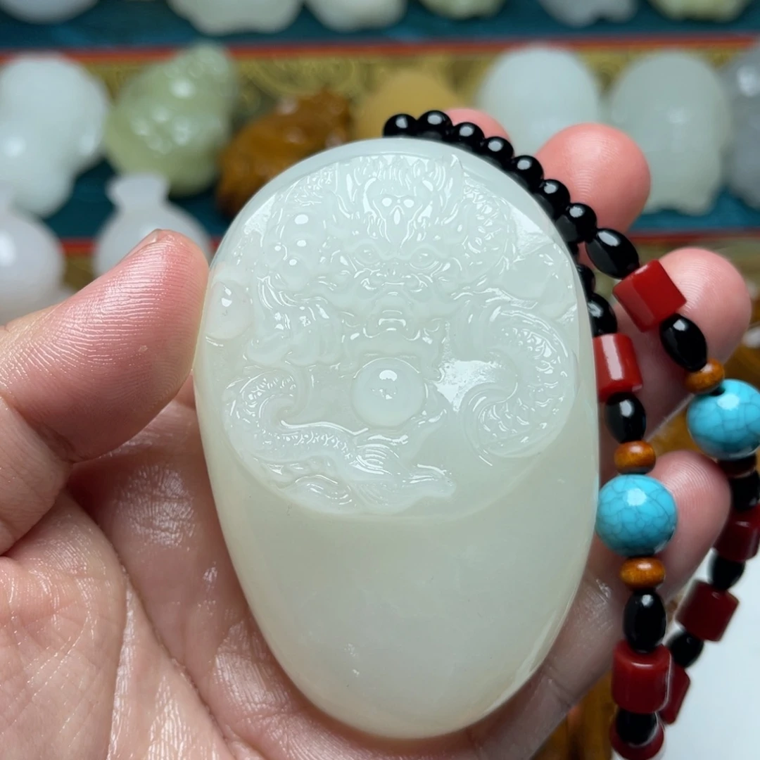 石材天然方解石手把件不退换