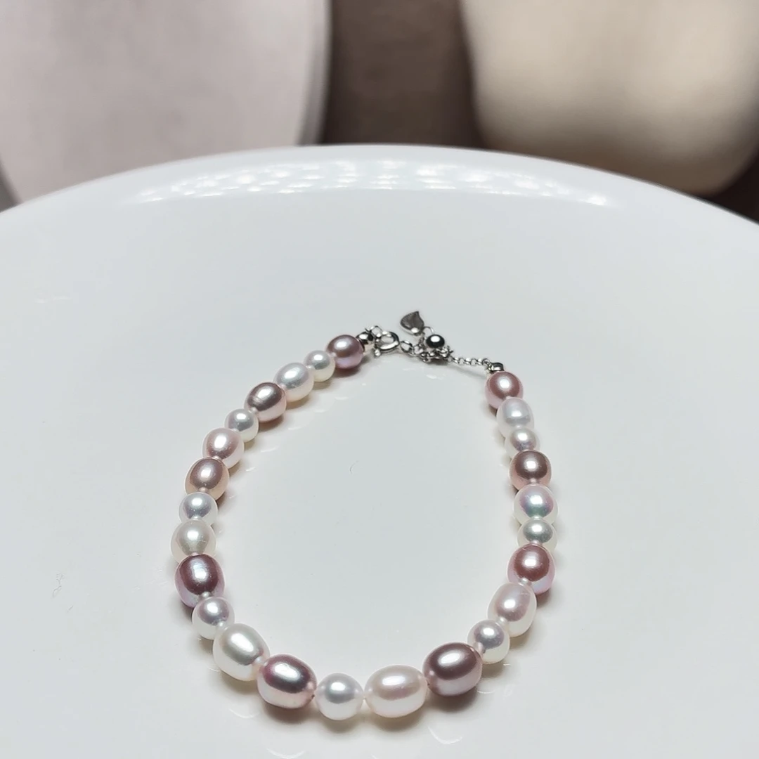 银S925镶嵌颈饰淡水珍珠淡水无核