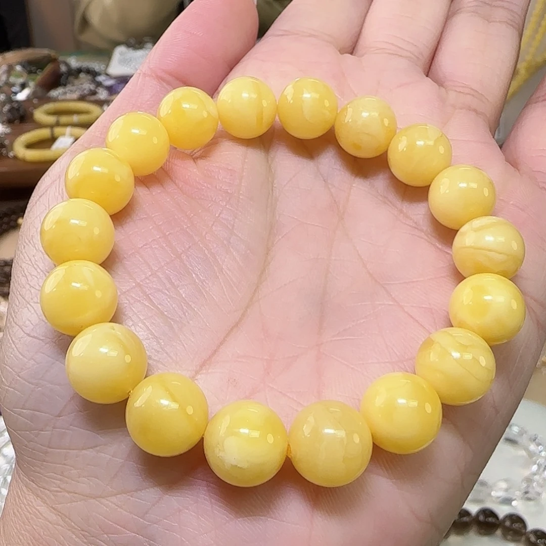 A***a蜜蜡未镶嵌手串天然俄料蜜蜡单圈