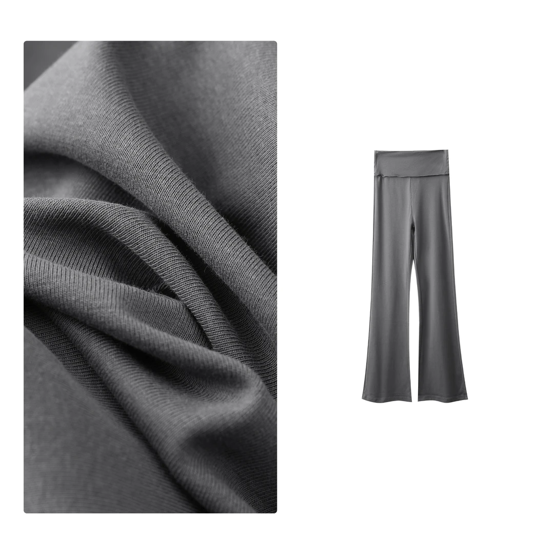 门店2/9&9！ins微喇裤」超模腿高腰修身莫代尔运动休闲瑜伽裤C23539