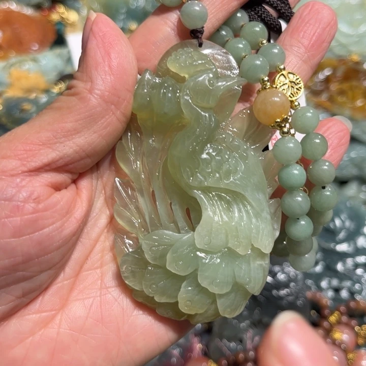岫玉未镶嵌毛衣链