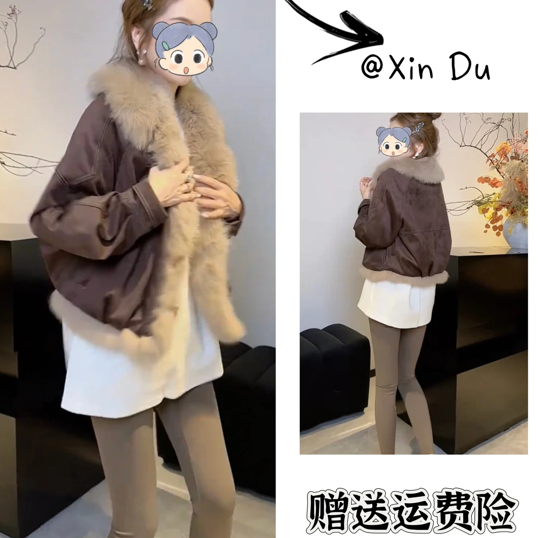 2025秋冬季新款时尚显瘦气质女士网红洋气外套百搭款D25055