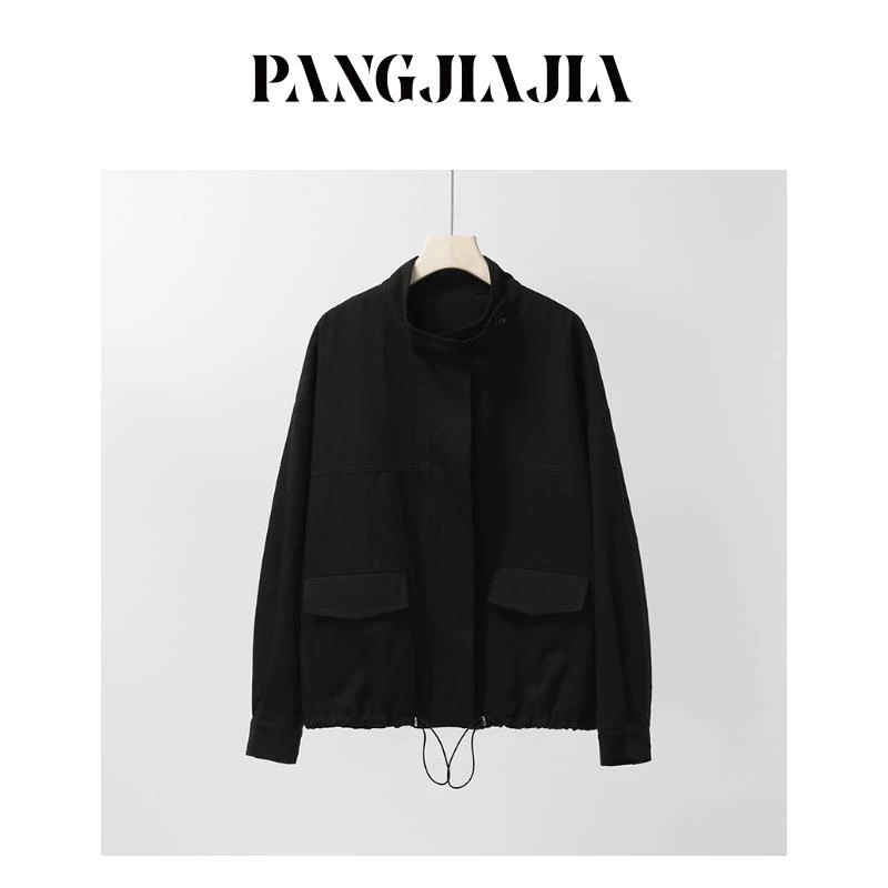 【胖佳佳】墨尔本 纯棉立领短外套秋季新款显瘦百搭女H625Z13325