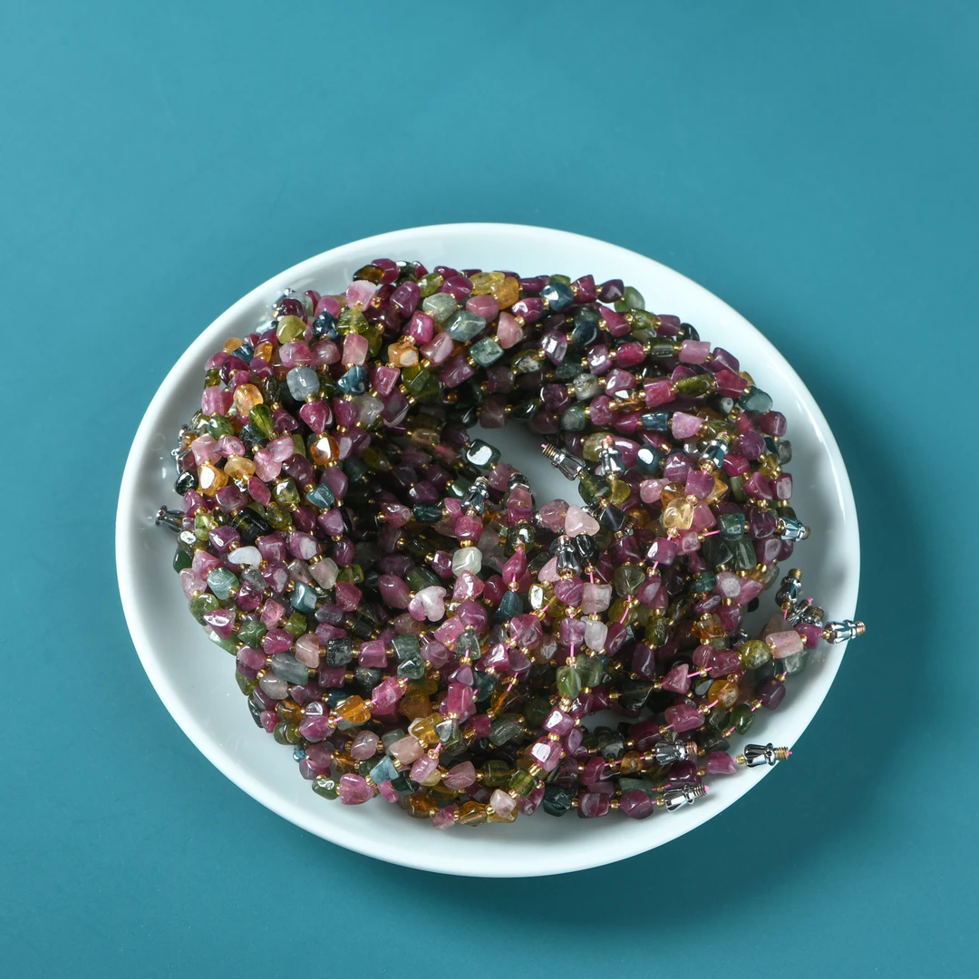 碧玺随形多宝锁骨链项链（多样性发其一）