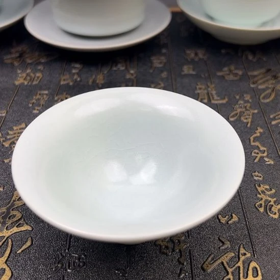 汝瓷月白仿古釉斗笠杯