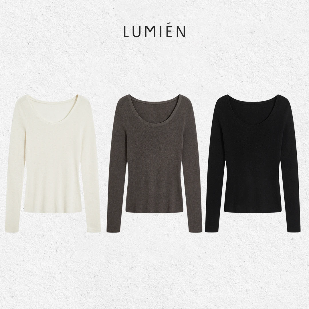 【LUMIEN 新品】“糯雾触感”桑蚕丝立体编织打底衫LX5GSS020