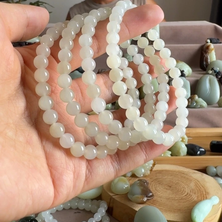 手链未镶嵌和田玉（糖玉）多样性发货拍一发一