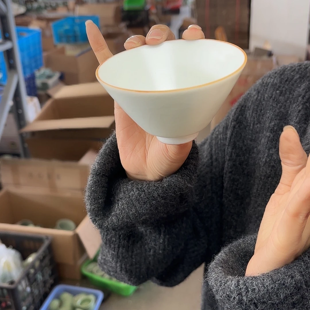 龙泉云间青瓷小米茶器