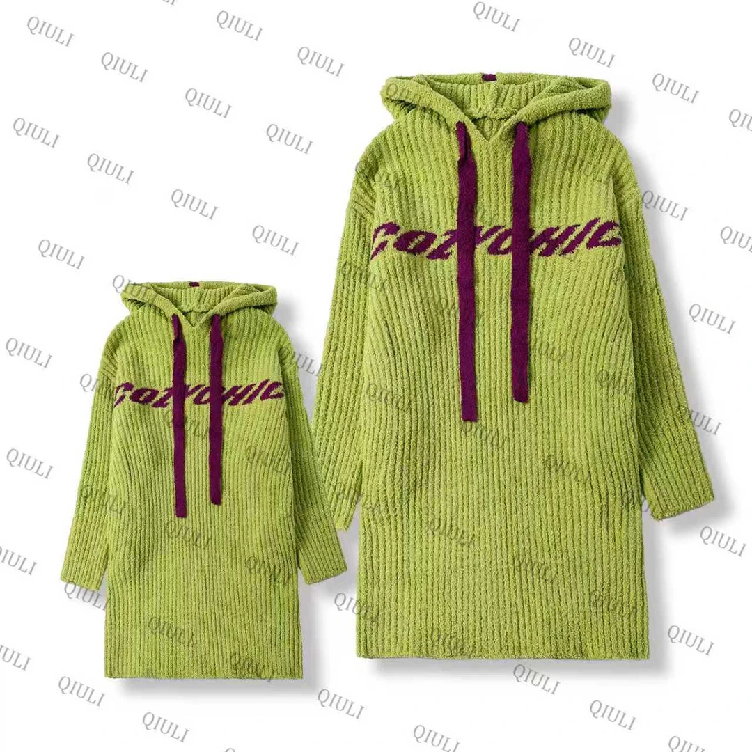 【QIULI】2025冬季509510半边绒保暖休闲针织情侣亲子款家居服套装
