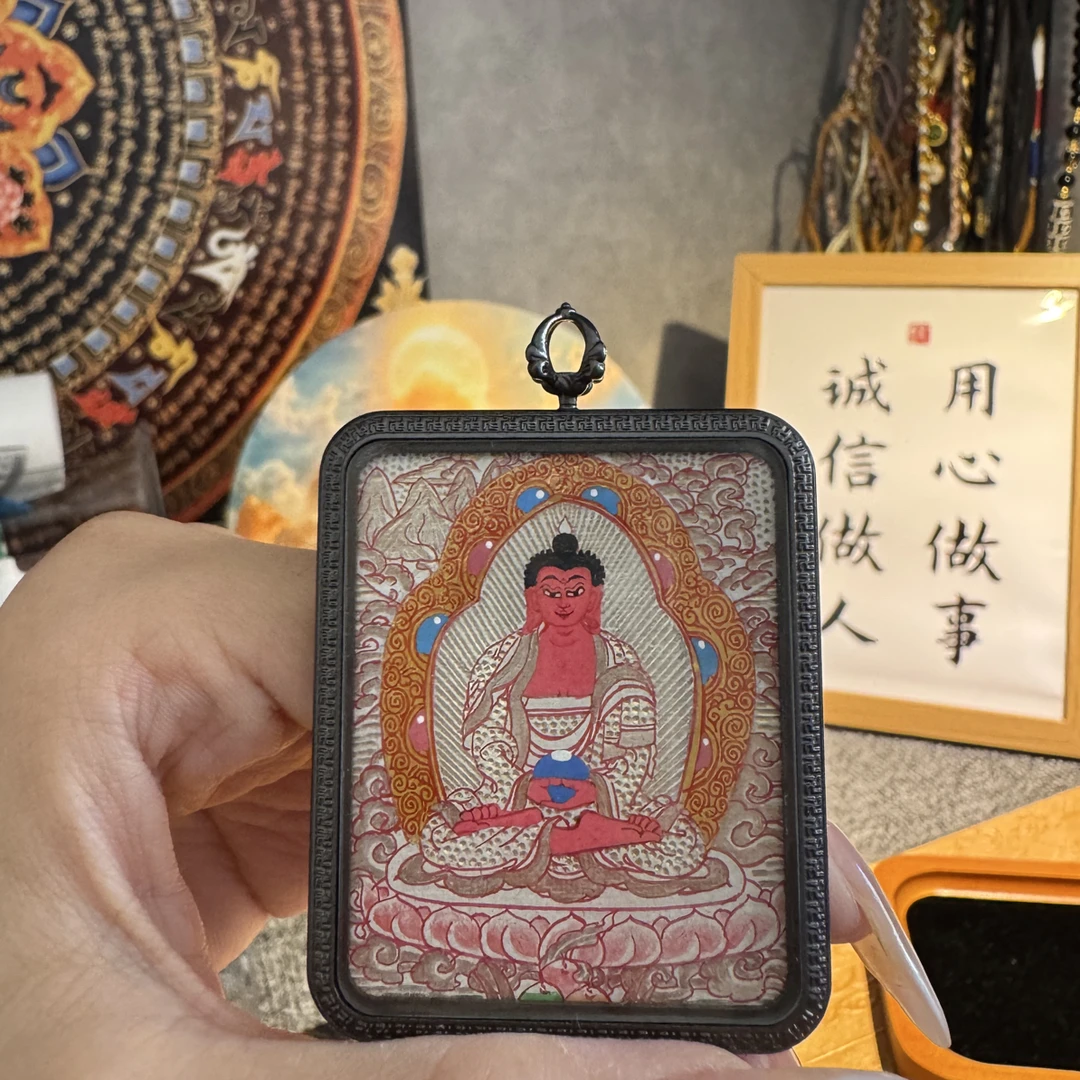 手绘唐卡 阿弥陀佛