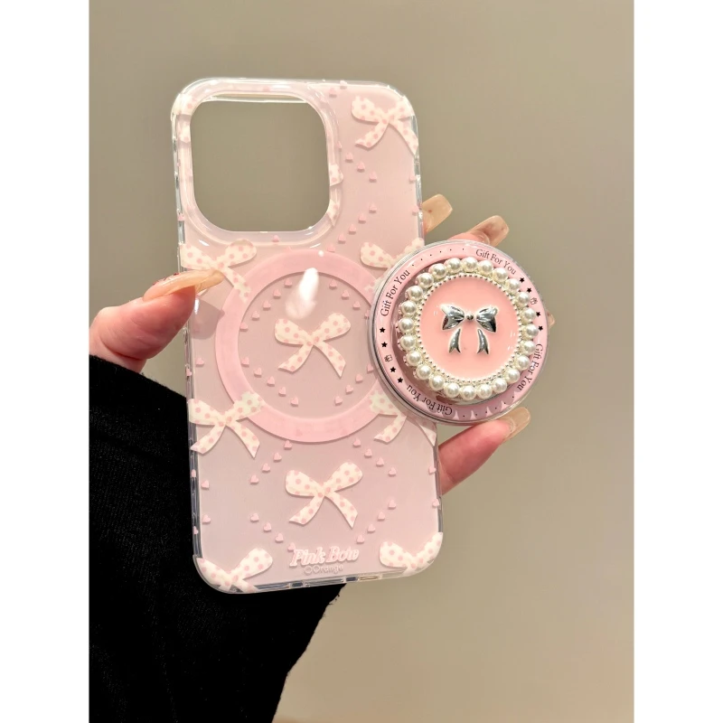 适用苹果iphone16promax春季15pro少女14pro磁吸支架13ins手机壳