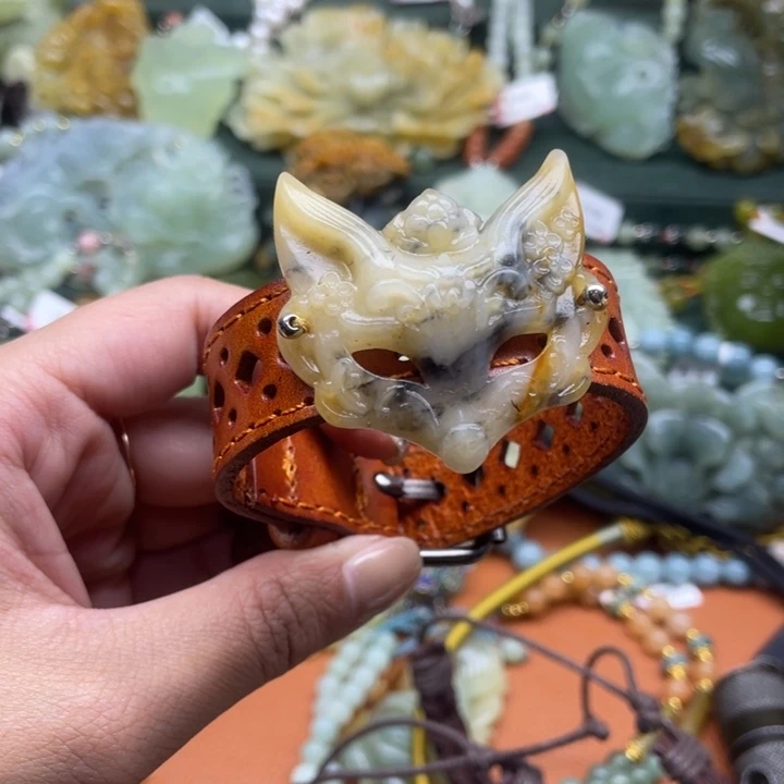 蛇纹石玉手牌合金