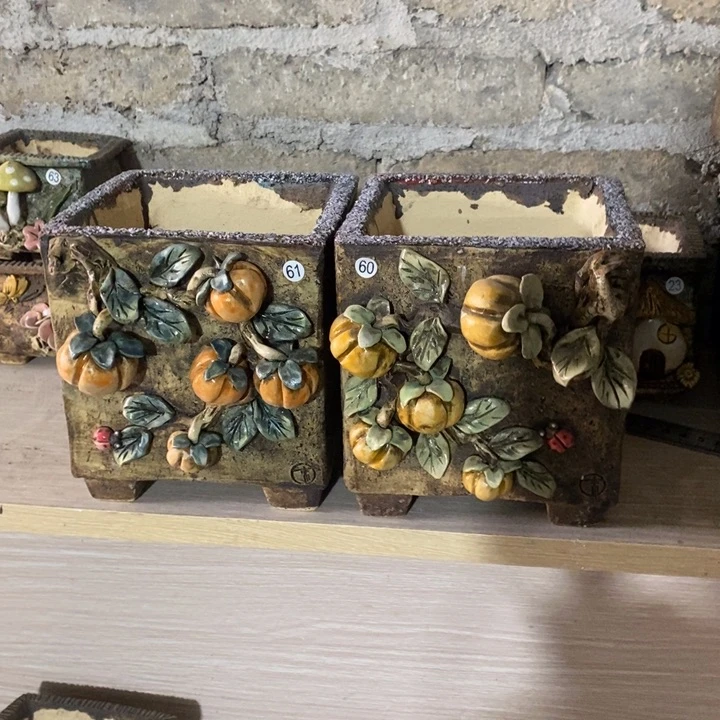 红陶青藤花器多肉花盆