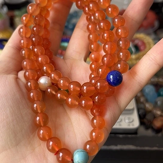 南红玛瑙手链未镶嵌矿坑