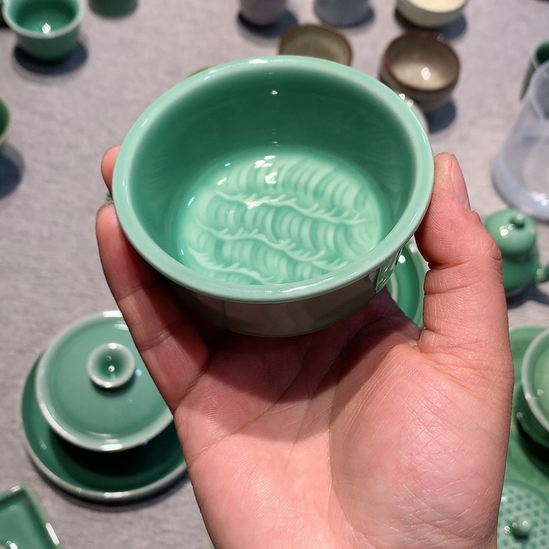 山*走龙泉青瓷茶具杯子