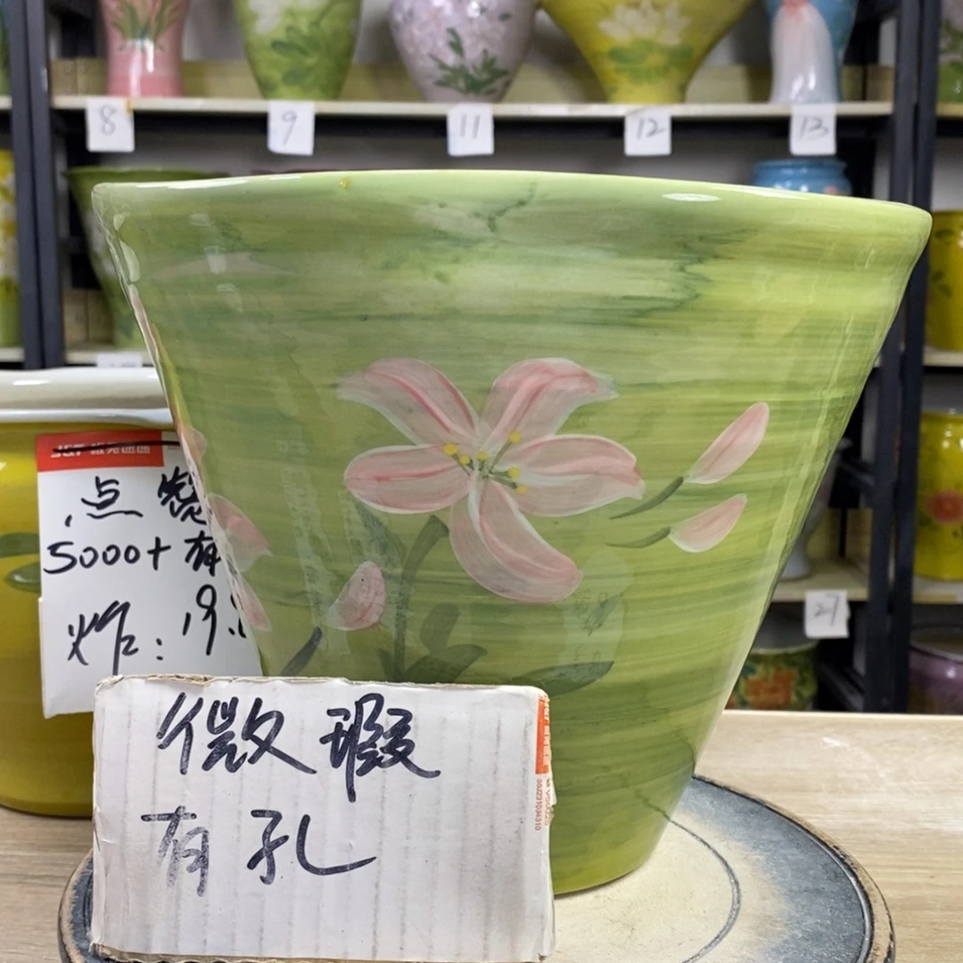 景德镇手工手绘陶瓷花盆