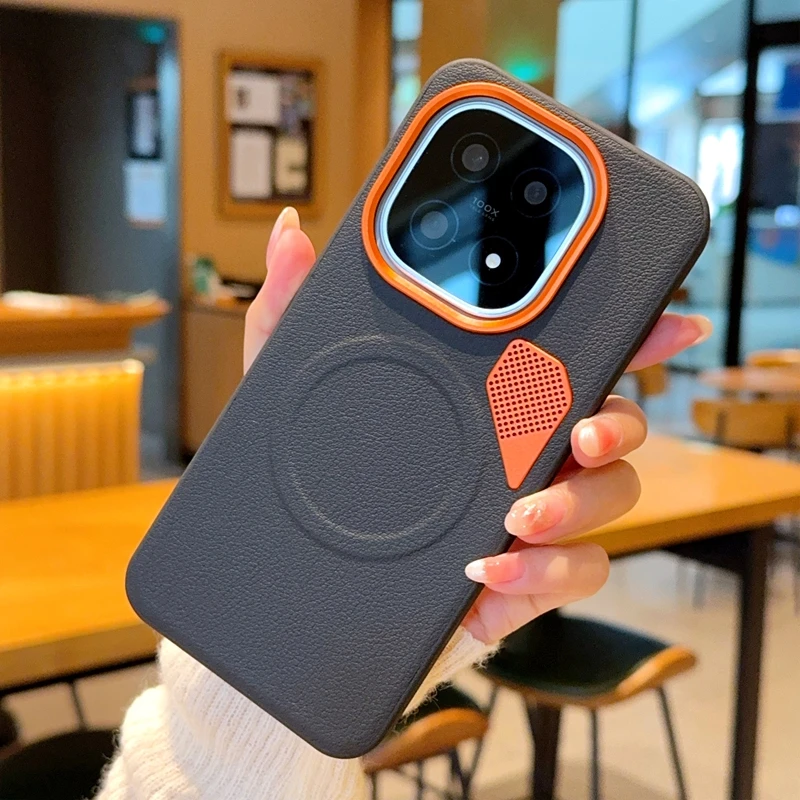 适用vivoiQOO15散热磁吸手机壳轻奢素皮iqoo13全包防摔爱酷15简约