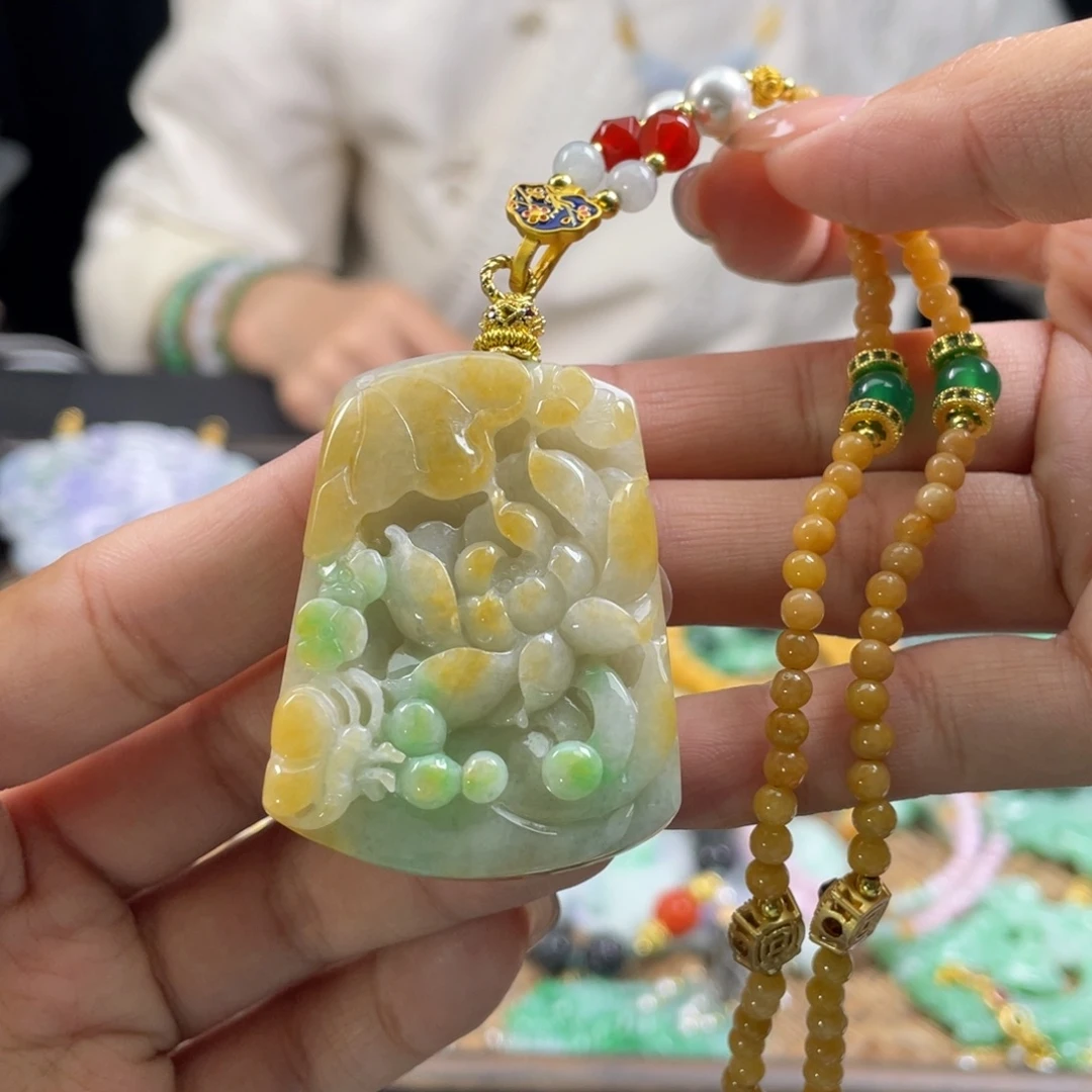 颈饰未镶嵌翡翠代编织