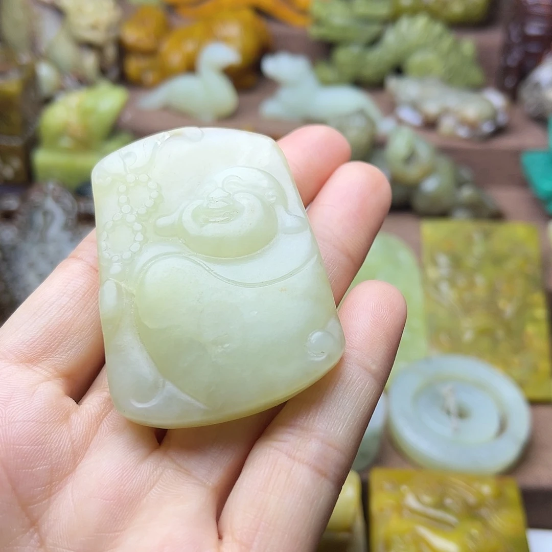 白玉菩提吊坠6。。